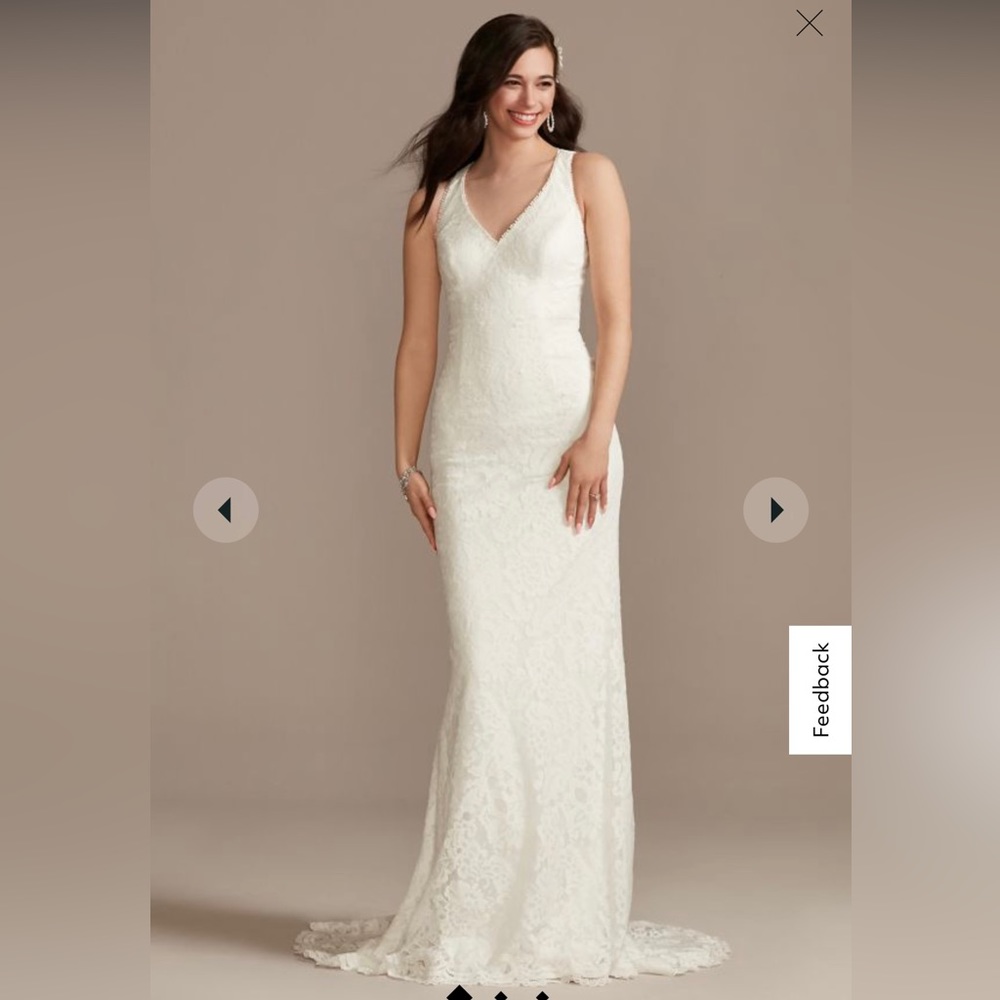 Sheath Halter Lace Wedding Dress with Stretch